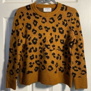 Old Navy Leopard Animal Print Sweater Petite Small